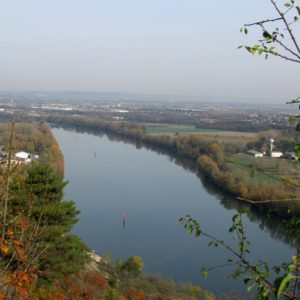 Vue du Rhône depuis la Colline du Châtelet