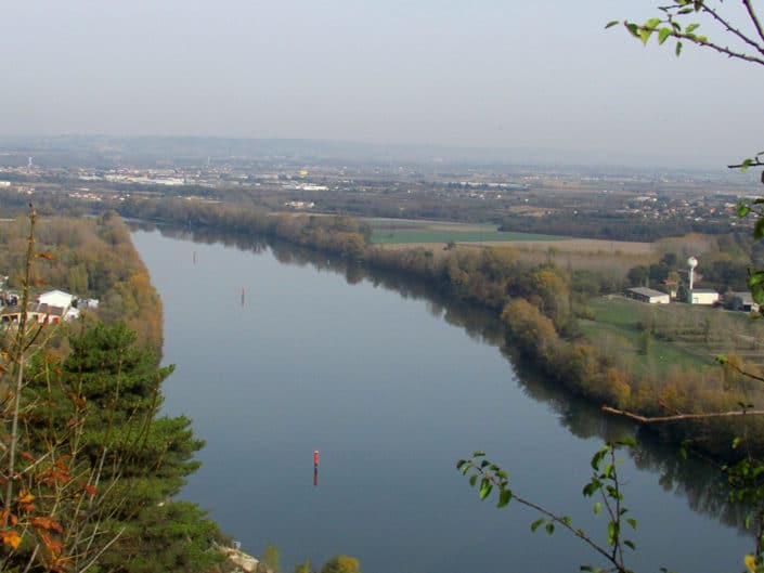 Vue du Rhône depuis la Colline du Châtelet