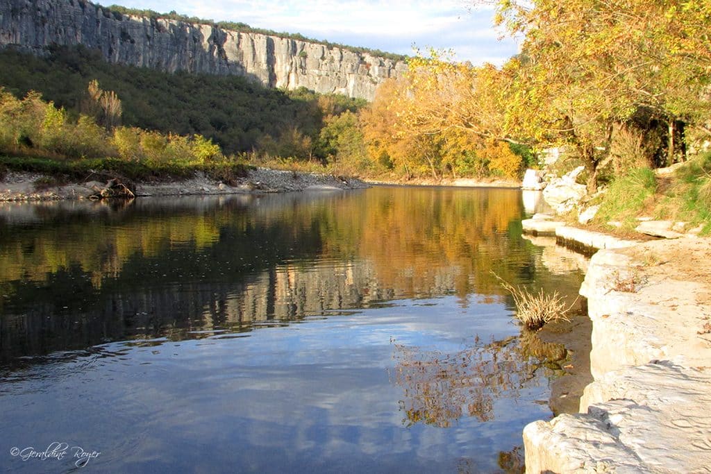 Une vue de la rivière Ardèche