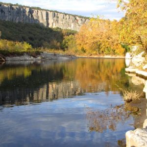 Une vue de la rivière Ardèche