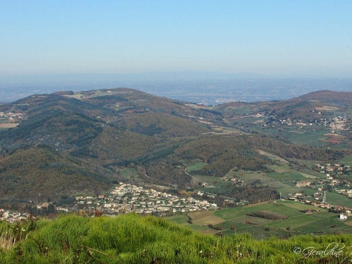 Vue de St Marcel lès Annonay depuis la Croix de Chirol