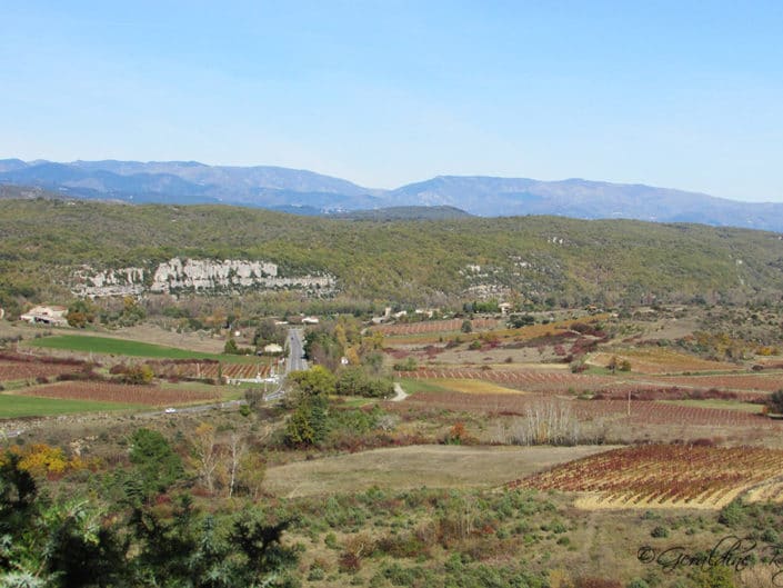 Paysage route de Balazuc à Ruoms